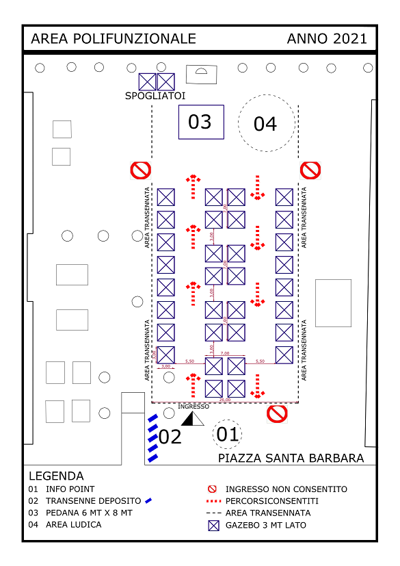 Cartina postazioni stand