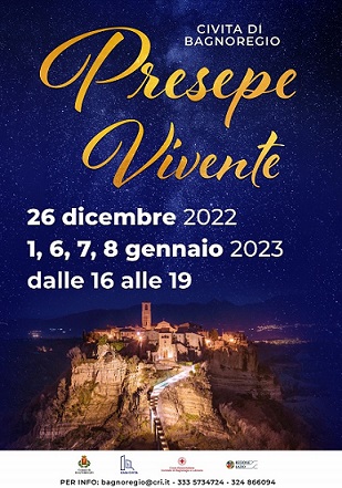 26 Dicembre 2022 - 1,6,7,8 Gennaio 2023 - PRESEPE VIVENTE DI CIVITA DI BAGNOREGIO - Civita di Bagnoregio