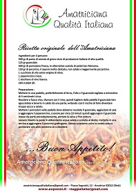 Amatriciana Qualità Italiana - La ricetta originale dell'Amatriciana