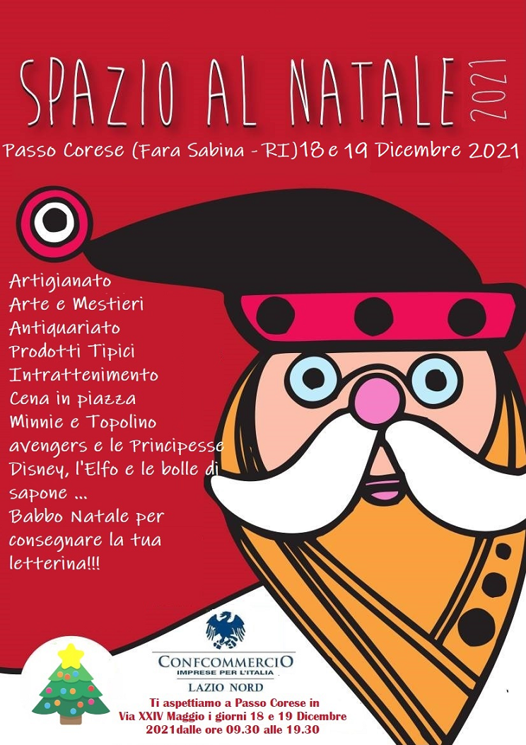 18 e 19 Dicembre 2021 - Spazio al Natale a Passo Corese(RI)