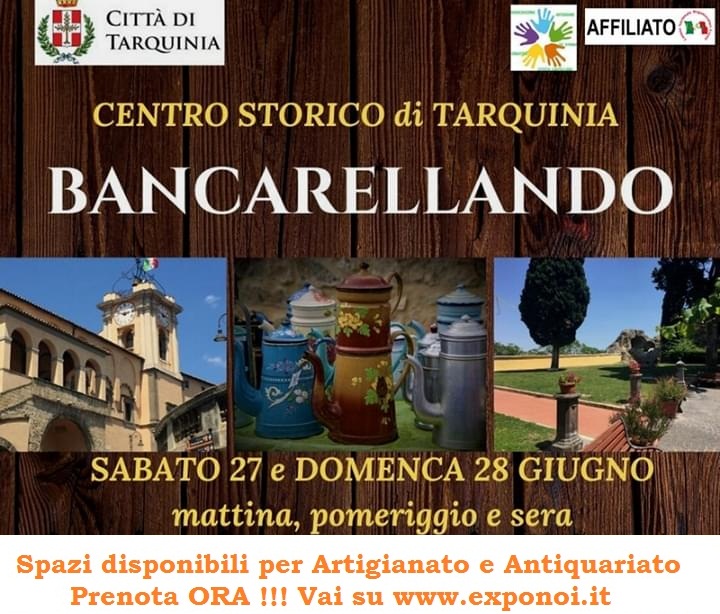 27-28 Giugno 2020 Bancarellando a Tarquinia (VT)