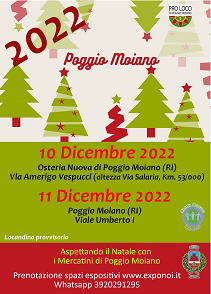 10-11 Dicembre 2022 - Aspettando il Natale a Poggio Moiano (RI)