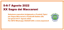 5-6-7 Agosto 2022 - XX Sagra dei Maccaruni - Ponticelli Sabino (RI)